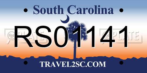 RS01141 South Carolina License Plate