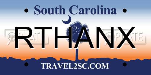 RTHANX South Carolina License Plate