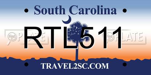 RTL511 South Carolina License Plate