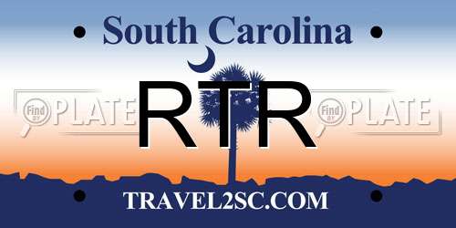 RTR South Carolina License Plate