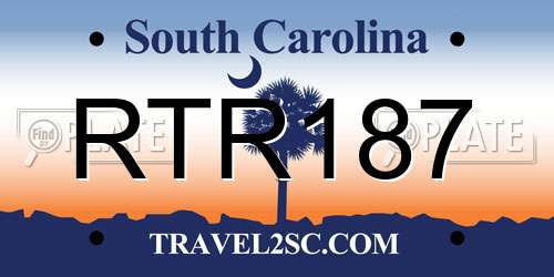 RTR187 South Carolina License Plate