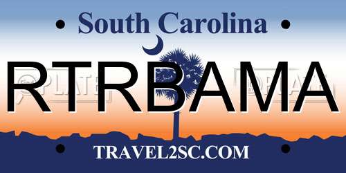 RTRBAMA South Carolina License Plate