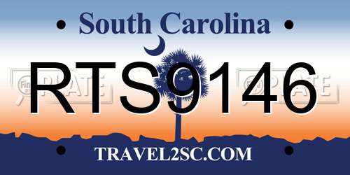 RTS9146 South Carolina License Plate