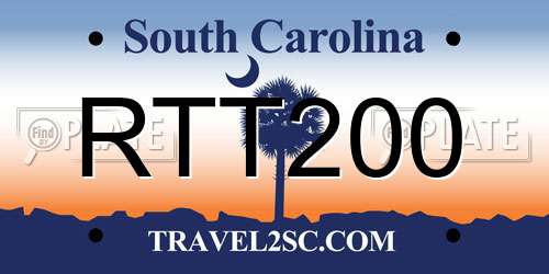 RTT200 South Carolina License Plate