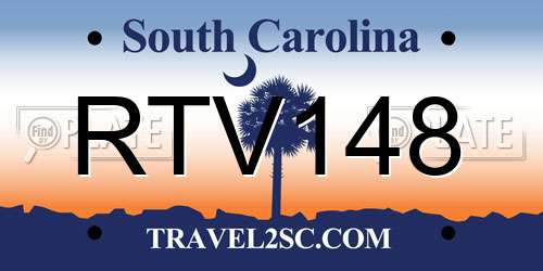 RTV148 South Carolina License Plate