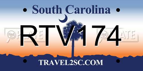 RTV174 South Carolina License Plate