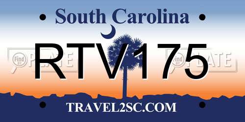RTV175 South Carolina License Plate