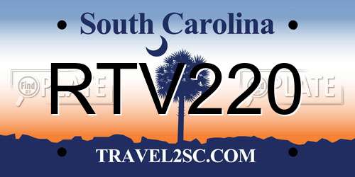 RTV220 South Carolina License Plate