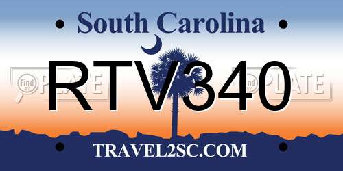 RTV340 South Carolina License Plate