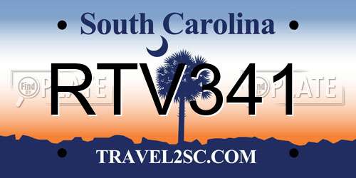 RTV341 South Carolina License Plate