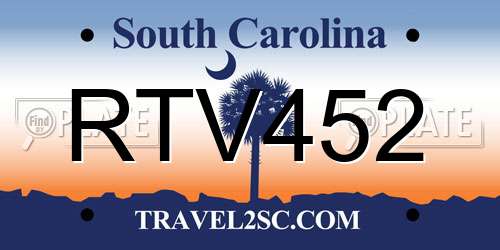 RTV452 South Carolina License Plate