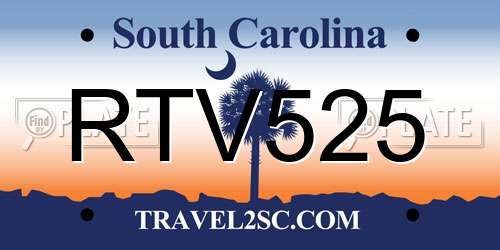 RTV525 South Carolina License Plate