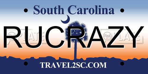 RUCRAZY South Carolina License Plate