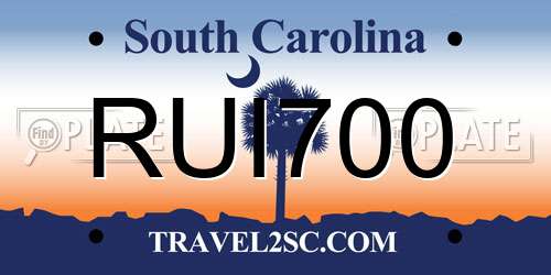 RUI700 South Carolina License Plate