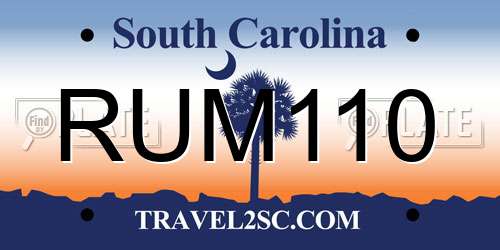 RUM110 South Carolina License Plate