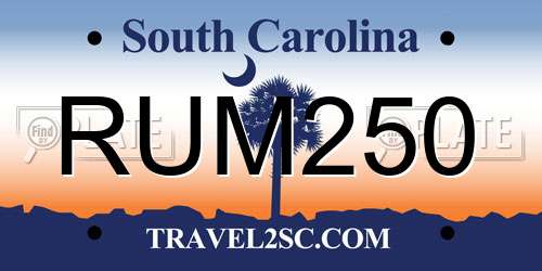 RUM250 South Carolina License Plate
