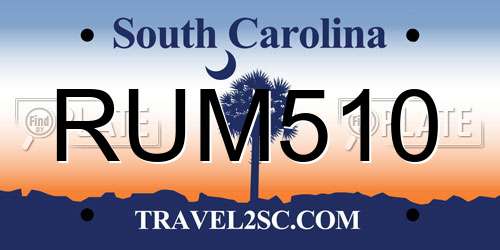 RUM510 South Carolina License Plate