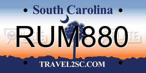 RUM880 South Carolina License Plate