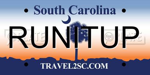 RUNITUP South Carolina License Plate
