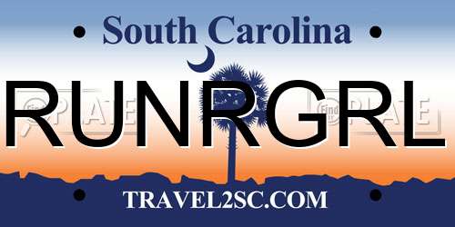 RUNRGRL South Carolina License Plate