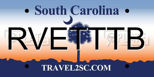 RVETTTB South Carolina License Plate