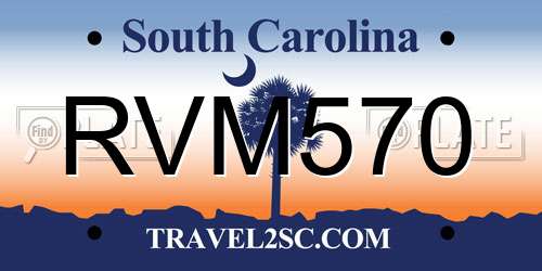 RVM570 South Carolina License Plate