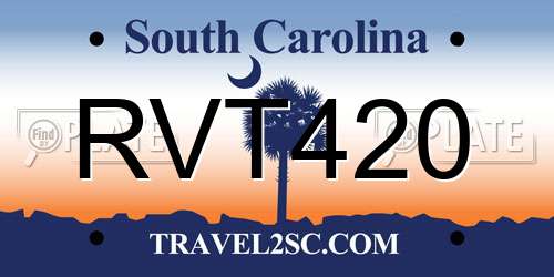 RVT420 South Carolina License Plate