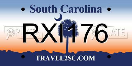 RXI176 South Carolina License Plate