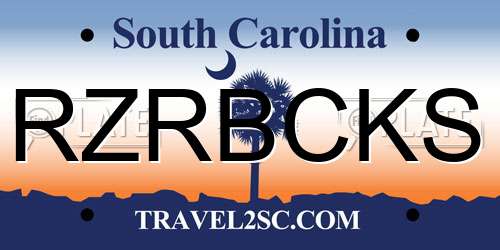RZRBCKS South Carolina License Plate