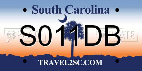S011DB South Carolina License Plate