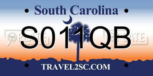 S011QB South Carolina License Plate