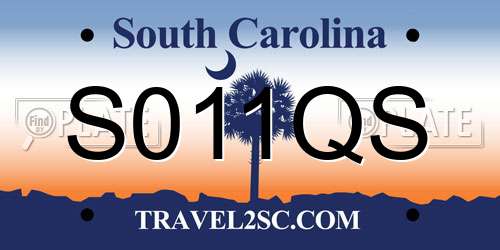 S011QS South Carolina License Plate