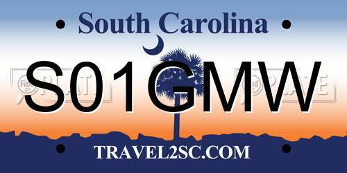 S01GMW South Carolina License Plate