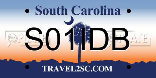 S01IDB South Carolina License Plate