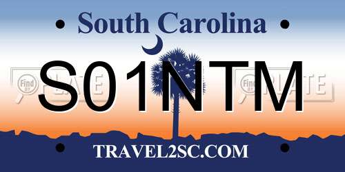 S01NTM South Carolina License Plate