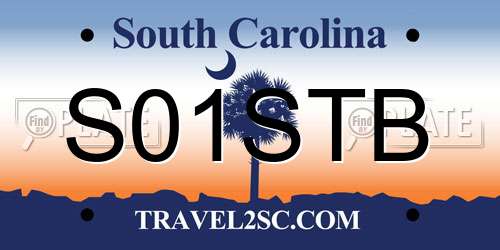 S01STB South Carolina License Plate