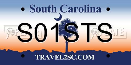 S01STS South Carolina License Plate