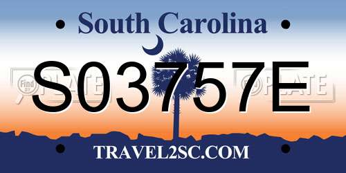 S03757E South Carolina License Plate