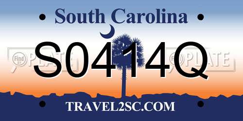 S0414Q South Carolina License Plate