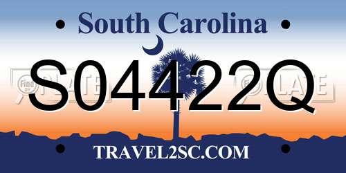 S04422Q South Carolina License Plate