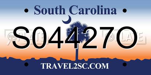 S04427O South Carolina License Plate