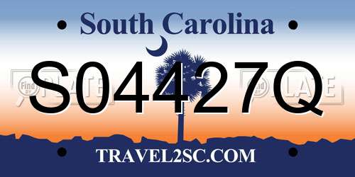 S04427Q South Carolina License Plate
