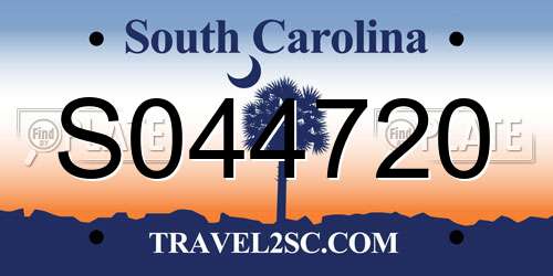 S044720 South Carolina License Plate