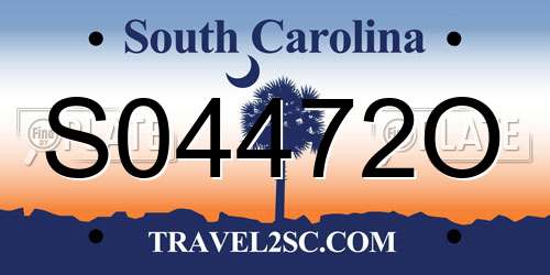S04472O South Carolina License Plate