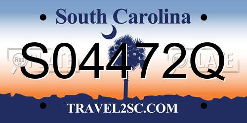 S04472Q South Carolina License Plate