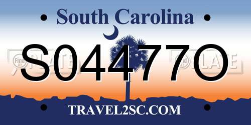 S04477O South Carolina License Plate