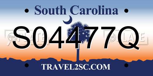 S04477Q South Carolina License Plate