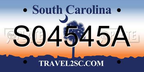 S04545A South Carolina License Plate