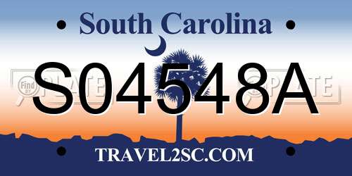 S04548A South Carolina License Plate