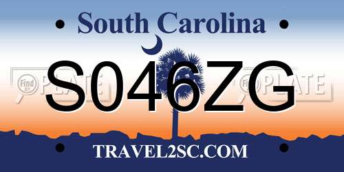 S046ZG South Carolina License Plate